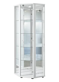 Eck-Vitrine mit LED-Beleuchtung