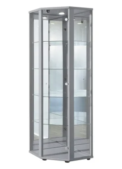 Eck-Vitrine mit LED-Beleuchtung