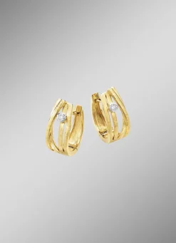 Edle Klappcreolen mit Brillanten