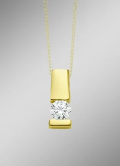 Edler Anhänger in Gelbgold mit Brillant