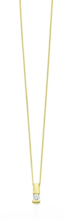 Edler Anhänger in Gelbgold mit Brillant