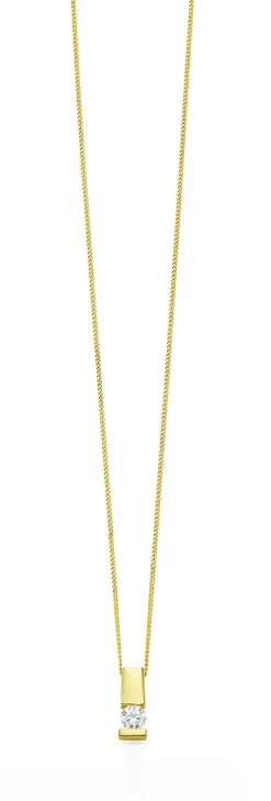 Edler Anhänger in Gelbgold mit Brillant