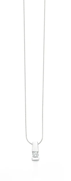 Edler Anhänger in Weißgold mit Brillant