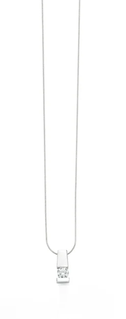 Edler Anhänger in Weißgold mit Brillant