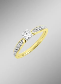 Edler Damenring mit Brillanten und Diamanten