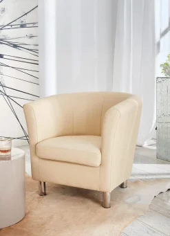 Edler Sessel auf stabilem Holzgrundgestell