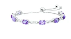 Edles Armband mit echt Amethyst