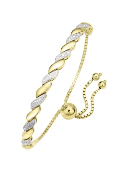 Edles und hochwertiges Armband in Bicolor mit Brillant