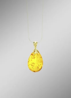 Ein Tropfen des Lichts – Anhänger mit echt Bernstein!