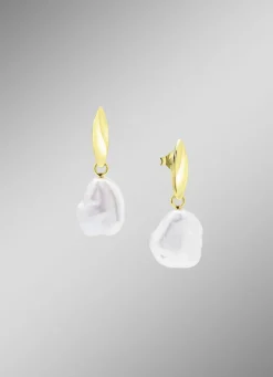 Einzigartige Ohrstecker mit Keshi-Perlen