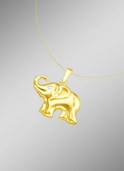 Elefanten Anhänger mit Diamant