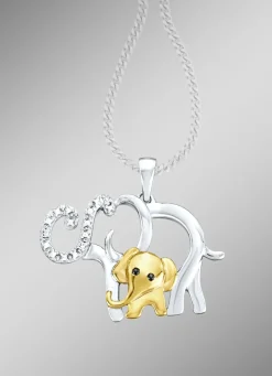 Elefanten-Anhänger mit 3 Diamanten