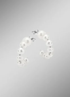 Elegante Creolen mit Süßwasser-Zuchtperlen