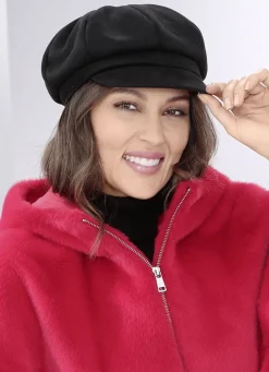 Elegante Damen-Ballonmütze, mit rückwärtigem Elastikeinsatz