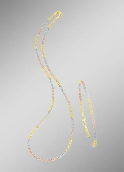 Elegante Garnitur in Tricolor, mit Karabiner