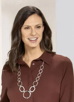 Elegante Halskette mit ovalen Gliedern