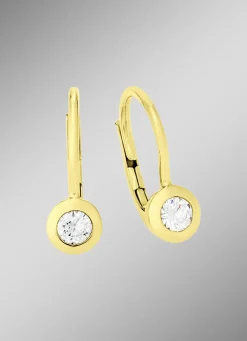 Elegante Ohrringe in Gelbgold mit Brillant