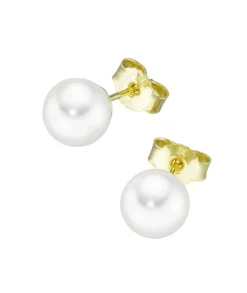 Elegante Ohrstecker aus Gold mit Akoya-Perlen