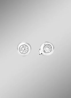 Elegante Ohrstecker mit synth. Zirkonia