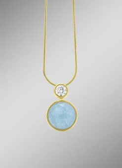 Elegante Raffinesse: Anhänger mit echtem, blauem Chalcedon