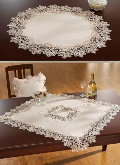 Elegante Raumdekoration mit 2-farbiger Makramee-Spitze