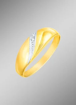 Eleganter Damenring in Bicolor mit Diamant