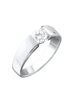 Eleganter Damenring in Weißgold mit Brillant