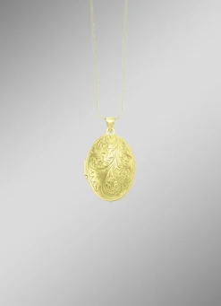 Elegantes, vergoldetes Medaillon aus Silber 925/- fein