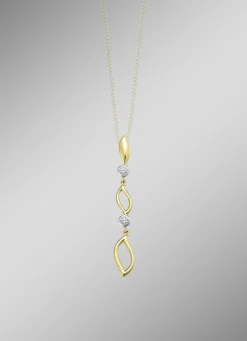 Eleganz in Bicolor: Anhänger mit synth. Zirkonia