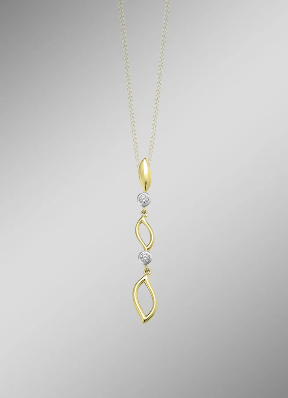 Eleganz in Bicolor: Anhänger mit synth. Zirkonia