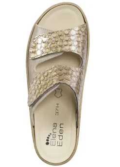 ELENA EDEN, bequeme Damen-Pantoletten, Weite H, mit herausnehmbarem Fußbett