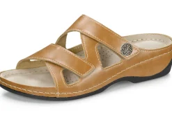 ELENA EDEN, bequeme Damen-Pantoletten, Weite G, mit Klettverschluss