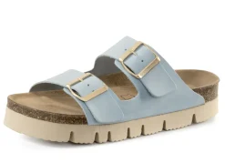 ELENA EDEN, bequeme Damen-Pantoletten, Weite H, mit Klettspange