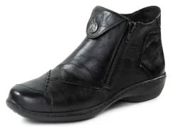 ELENA EDEN Bootie mit dezenter Knitter-Struktur und Metallschmuck