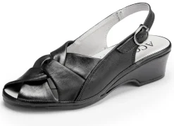 ELENA EDEN, elegante Damen-Sandalen, Weite G, aus Leder