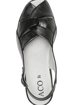 ELENA EDEN, elegante Damen-Sandalen, Weite G, aus Leder