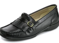 ELENA EDEN, klassische Damen-Slipper, Weite H, mit herausnehmbarem Lederfußbett