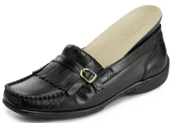 ELENA EDEN, klassische Damen-Slipper, Weite H, mit herausnehmbarem Lederfußbett