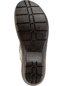 ELENA EDEN Pantolette mit dezenter Knitter-Struktur