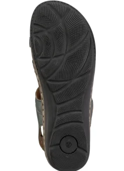 ELENA EDEN Sandale aus Nappaleder mit Kontrastbesätzen