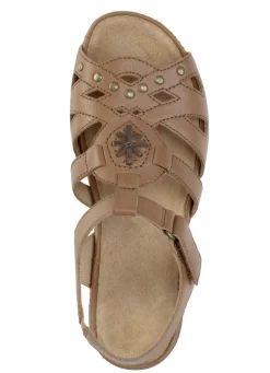 ELENA EDEN Sandale mit Ziernieten und Lederdurchzügen