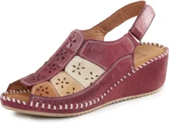 ELENA EDEN Sandalette aus weichem, perforiertem Nappaleder