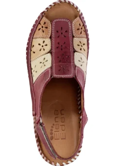 ELENA EDEN Sandalette aus weichem, perforiertem Nappaleder