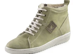 ELENA EDEN Schnür-Bootie aus Nubukleder, mit Leder-Applikation