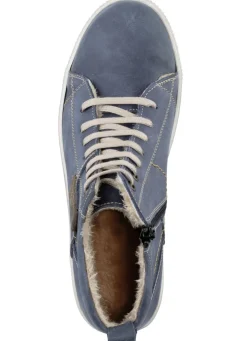 ELENA EDEN Schnür-Bootie aus Nubukleder, mit Leder-Applikation