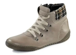 ELENA EDEN Schnür-Bootie mit gepolstertem Textil-Schaftrand