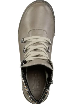 ELENA EDEN Schnür-Bootie mit gepolstertem Textil-Schaftrand