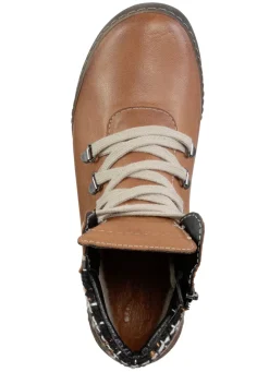 ELENA EDEN Schnür-Bootie mit gepolstertem Textil-Schaftrand