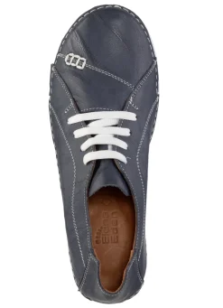 ELENA EDEN Schnürschuh mit Knitter-Struktur und Zier-Nähten