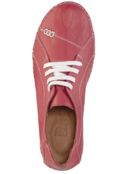 ELENA EDEN Schnürschuh mit Knitter-Struktur und Zier-Nähten